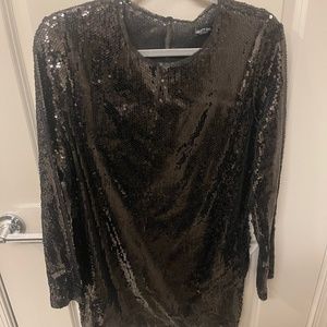 Black Sequin Dress
